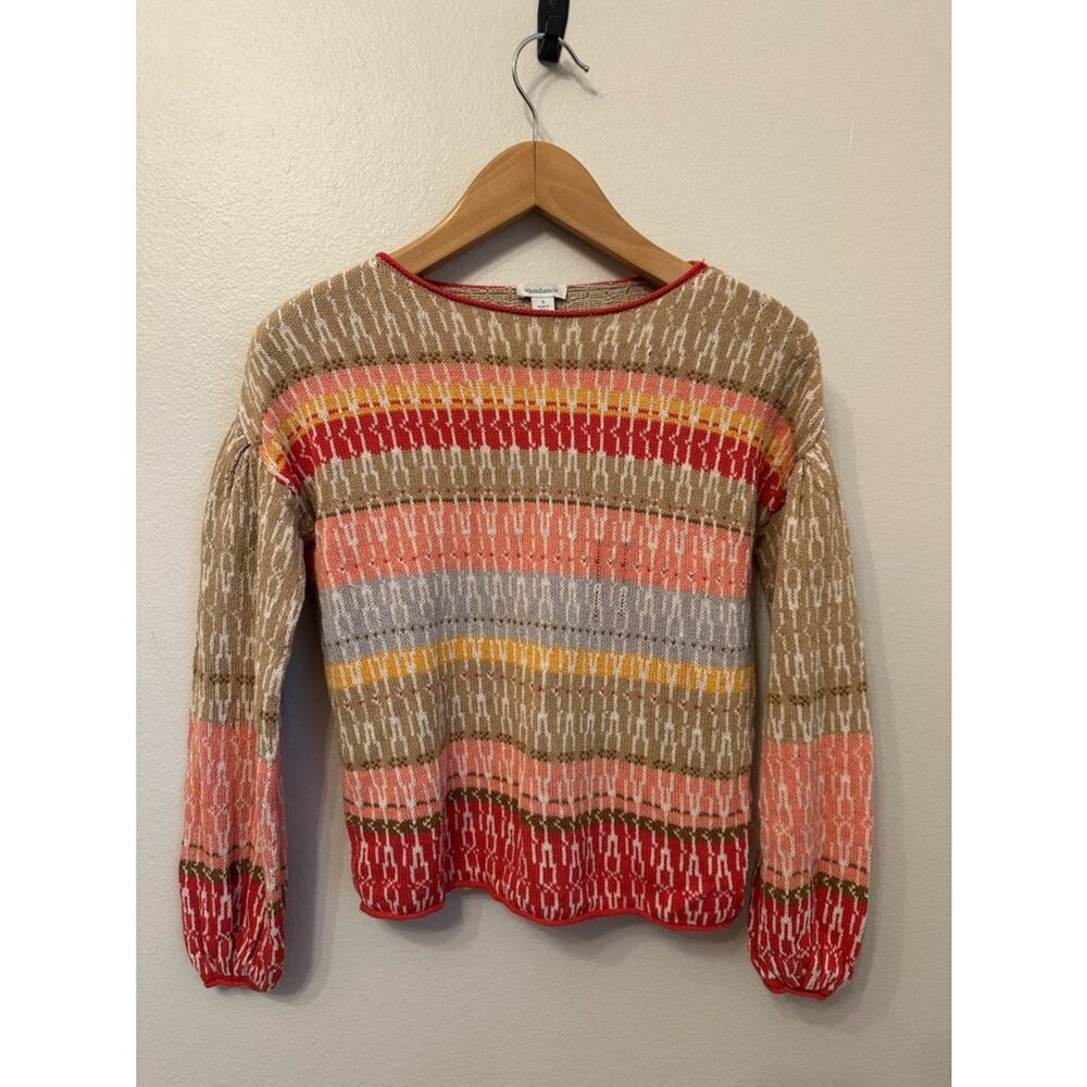 Sundance Multicolor Striped Crewneck Sweater